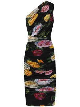 Dolce & Gabbana: Платье с растительным принтом 