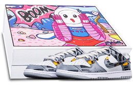 Nike: Серые кроссовки  Dunk