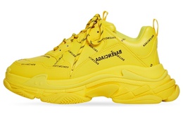 Balenciaga: Жёлтые кроссовки  Triple S