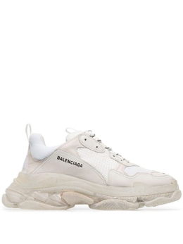 Balenciaga: Белые кроссовки  Triple S