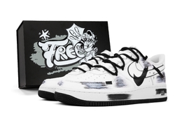 Nike: Чёрные кроссовки  Air Force 1