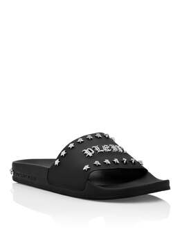 Philipp Plein: Чёрные сандалии  Gothic Plein