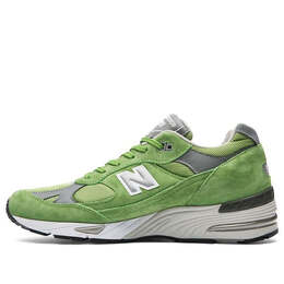 New Balance: Зелёные кроссовки  991