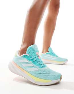 Adidas: Зелёные кроссовки  Supernova
