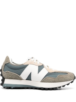 New Balance: Зелёные кроссовки  327