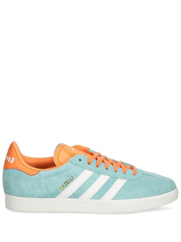 Adidas: Синие кроссовки  Gazelle