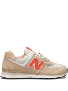 New Balance: Серые кроссовки  574