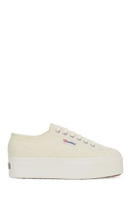 Superga: Бежевые кроссовки 