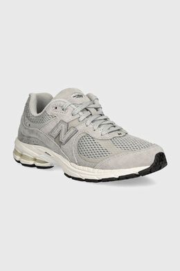 New Balance: Серые кроссовки 