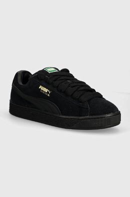 PUMA: Чёрные кроссовки  Suede