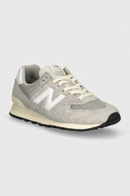 New Balance: Серые кроссовки  574