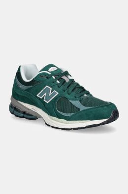 New Balance: Зелёные кроссовки 