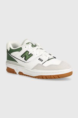 New Balance: Зелёные кроссовки  550