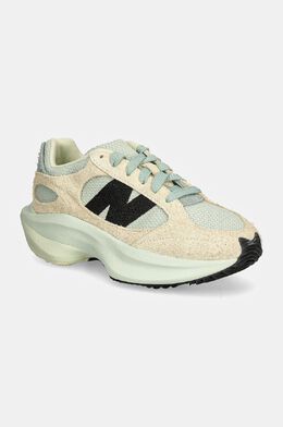 New Balance: Зелёные кроссовки 