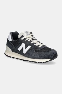 New Balance: Серые кроссовки  574