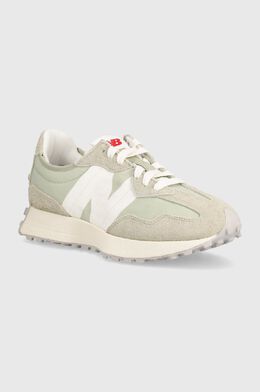 New Balance: Зелёные кроссовки 