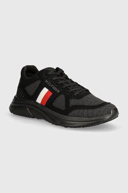 Tommy Hilfiger: Чёрные кроссовки  Runner