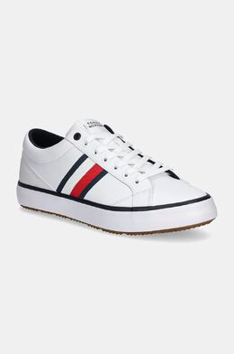 Tommy Hilfiger: Белые кроссовки  TH