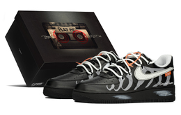Nike: Чёрные кроссовки  Air Force 1