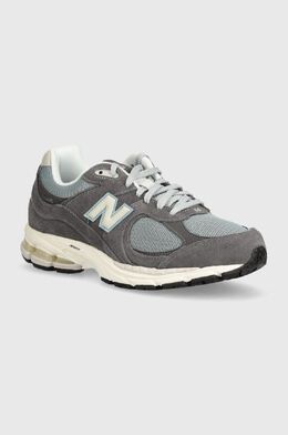 New Balance: Серые кроссовки 