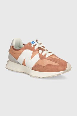 New Balance: Оранжевые кроссовки  327