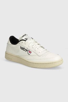 Reebok Classic: Бежевые кроссовки 