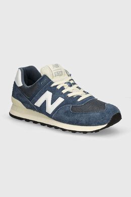 New Balance: Синие кроссовки  574