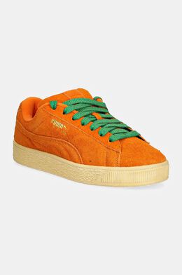 PUMA: Оранжевые кроссовки  Suede