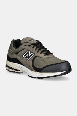 New Balance: Зелёные кроссовки 