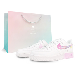Nike: Розовые кроссовки  Air Force 1