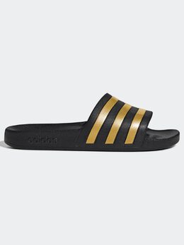 Adidas: Чёрные шлёпанцы  Adilette Aqua