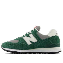 New Balance: Зелёные кроссовки  574