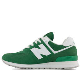 New Balance: Зелёные кроссовки  574