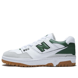 New Balance: Зелёные кроссовки  550