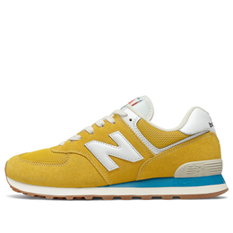 New Balance: Жёлтые кроссовки  574