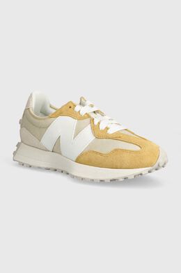 New Balance: Бежевые кроссовки 