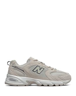 New Balance: Серые кроссовки 