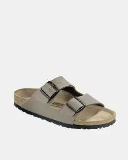 Birkenstock: Серые сандалии 