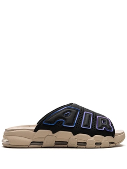 Nike: Чёрные шлёпанцы  Air More Uptempo