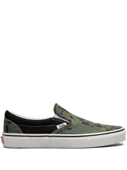 Vans: Зелёные мокасины  Classic Slip On