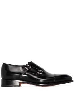 Santoni: Чёрные туфли  Carter