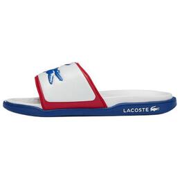 Lacoste: Бежевые шлёпанцы 