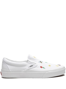 Vans: Белые мокасины  Classic Slip On