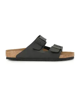 Birkenstock: Чёрные сандалии  Arizona Birko Flor