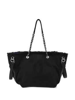 CHANEL Pre-Owned: Чёрная сумка-шоппер 