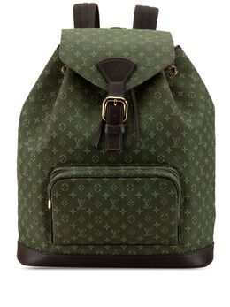 Louis Vuitton Pre-Owned: Зелёный рюкзак 