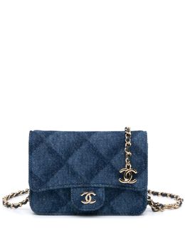 CHANEL Pre-Owned: Голубая сумка 