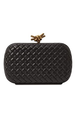 Bottega Veneta: Чёрный клатч 