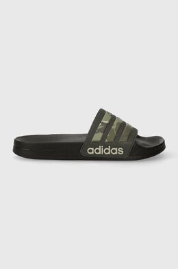 Adidas: Зелёные шлёпанцы 