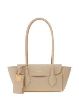 Ferragamo: Бежевая сумка-шоппер 